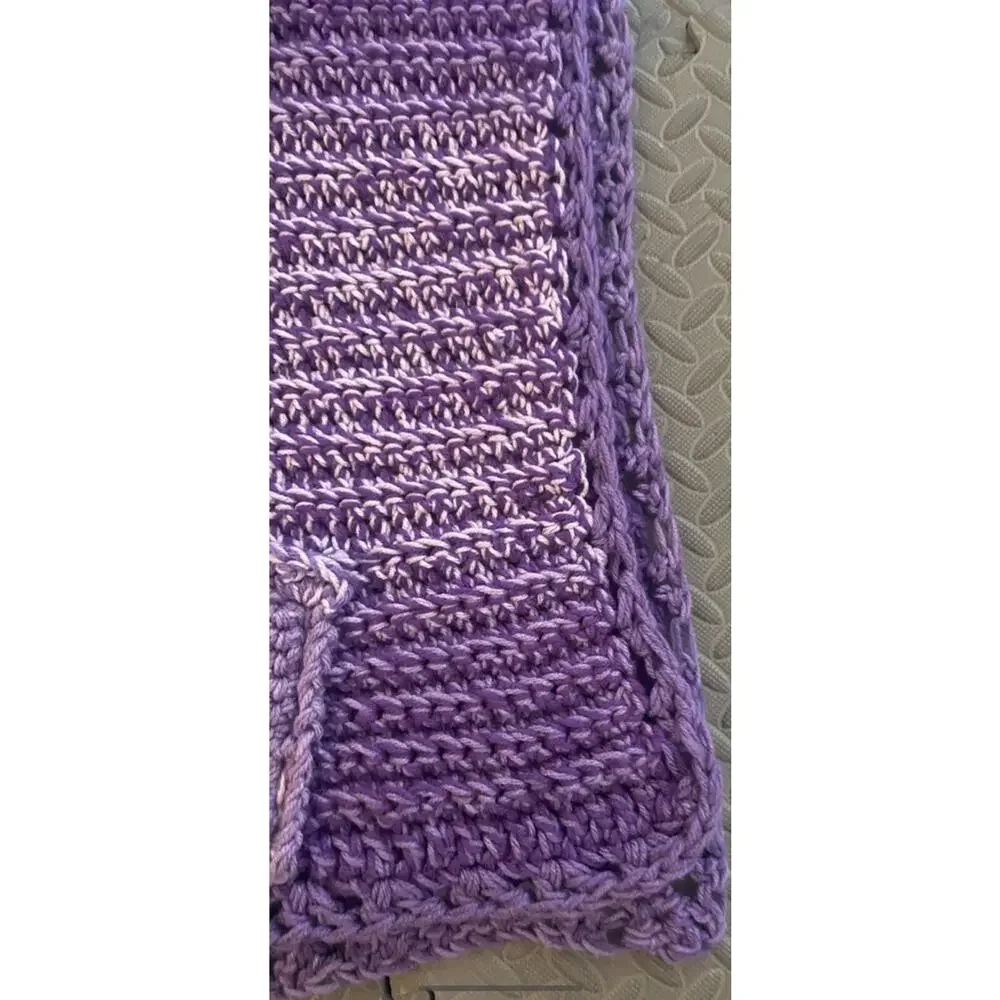 Handmade Long Women Pocket Scarf Purple